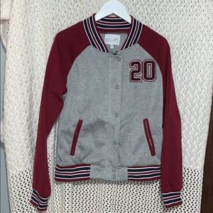Mock letterman jacket